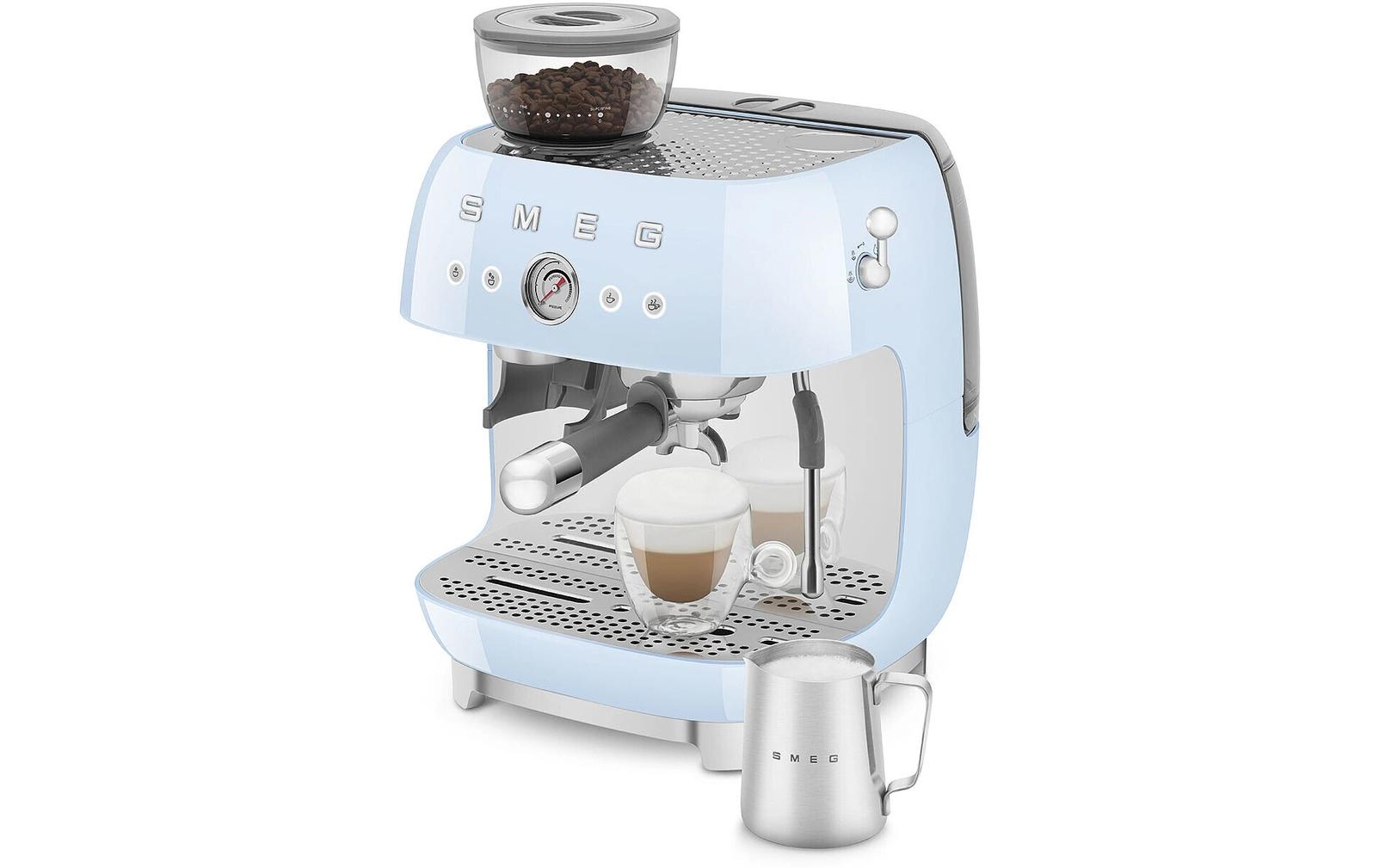 Siebträgermaschine 50's Style EGF03PBEU Blau<br>Espresso Kaffeemaschine