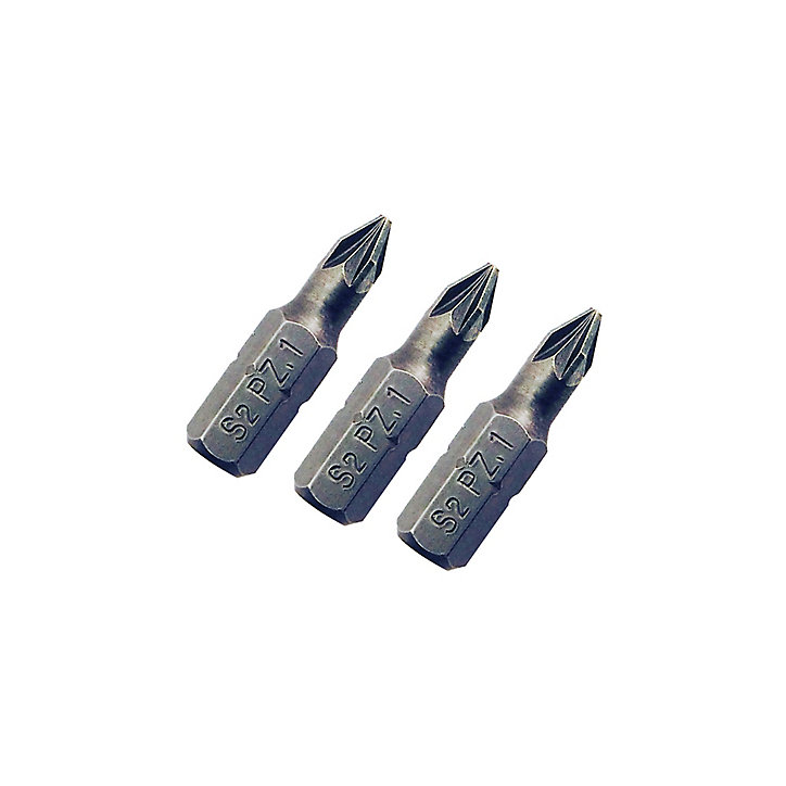 Embout de vissage standard PZ1 25 mm Universel - 3 pièces