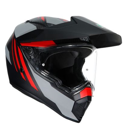 Casque AGV AX9 - REFRACTIVE ADV - Carbone / Rouge