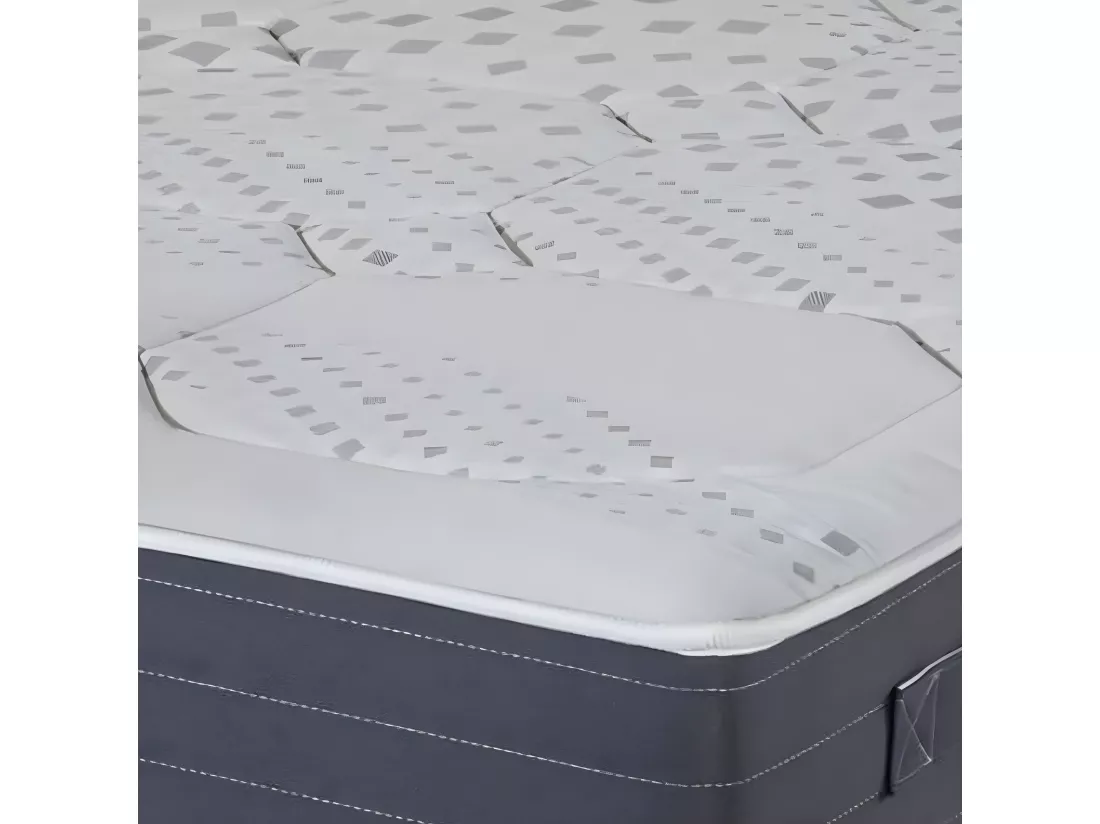 Ensemble relaxation S62 + Matelas Latex Louxor - 5 zones - 2x90x200 - Gris
