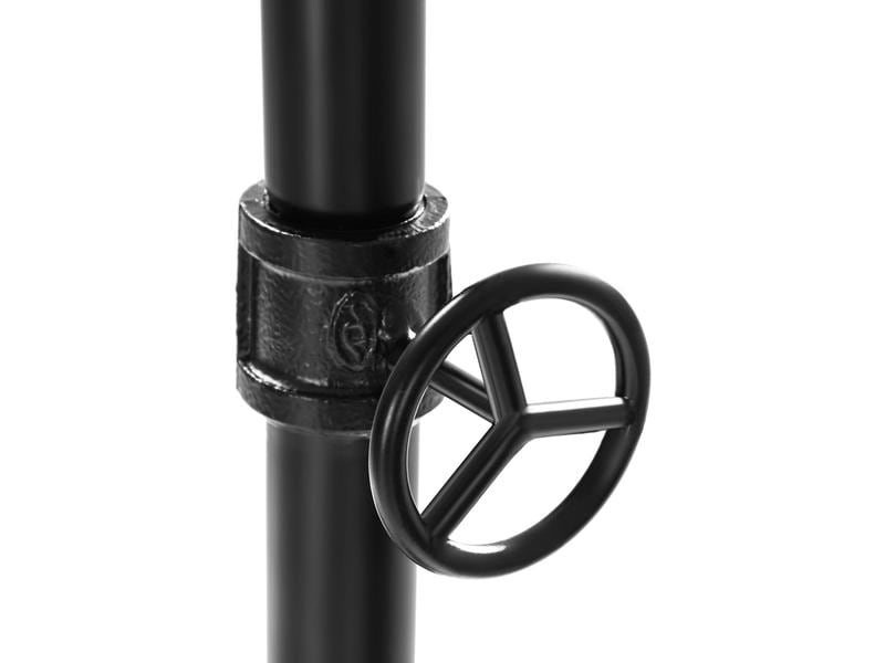 VASAGLE Garderobenständer auf Rollen 162 cm, Braun/Schwarz Garderobe im Wasserrohr-Design