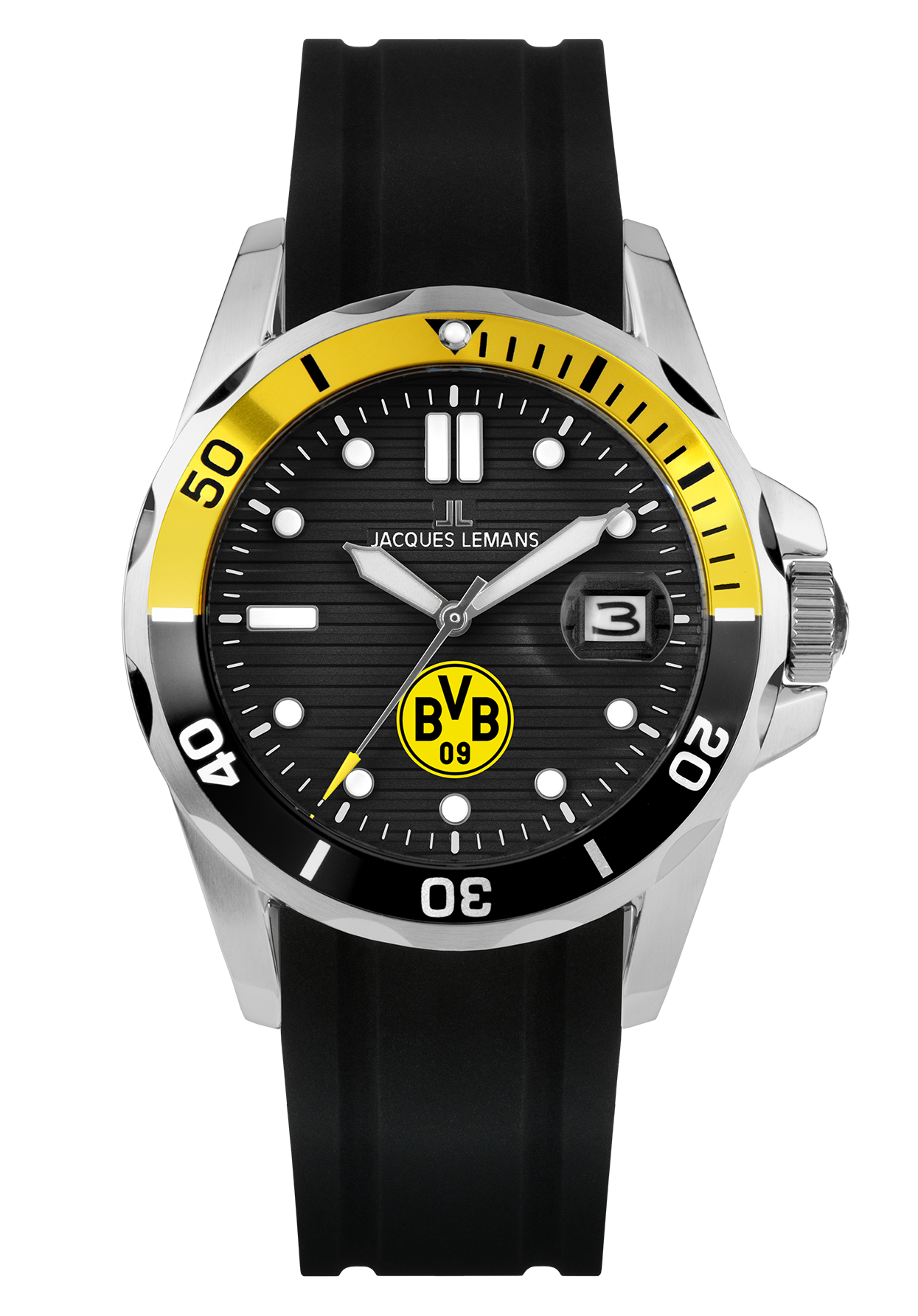 Jacques Lemans Herren-Uhr BVB Collection Borussia Dortmund