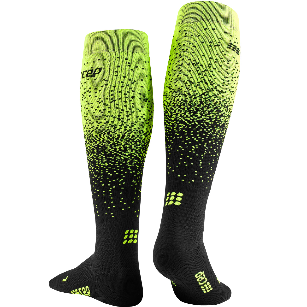 CEP Herren Skisocken SNOWFALL COMPRESSION black/green | Skisocken | Skibekleidung | Herren | XSPO-Fashion