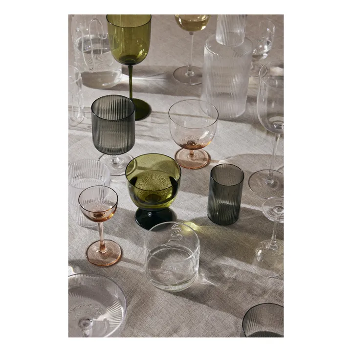 Ferm Living Verres à vin Ripple - Set de 2 | Gris