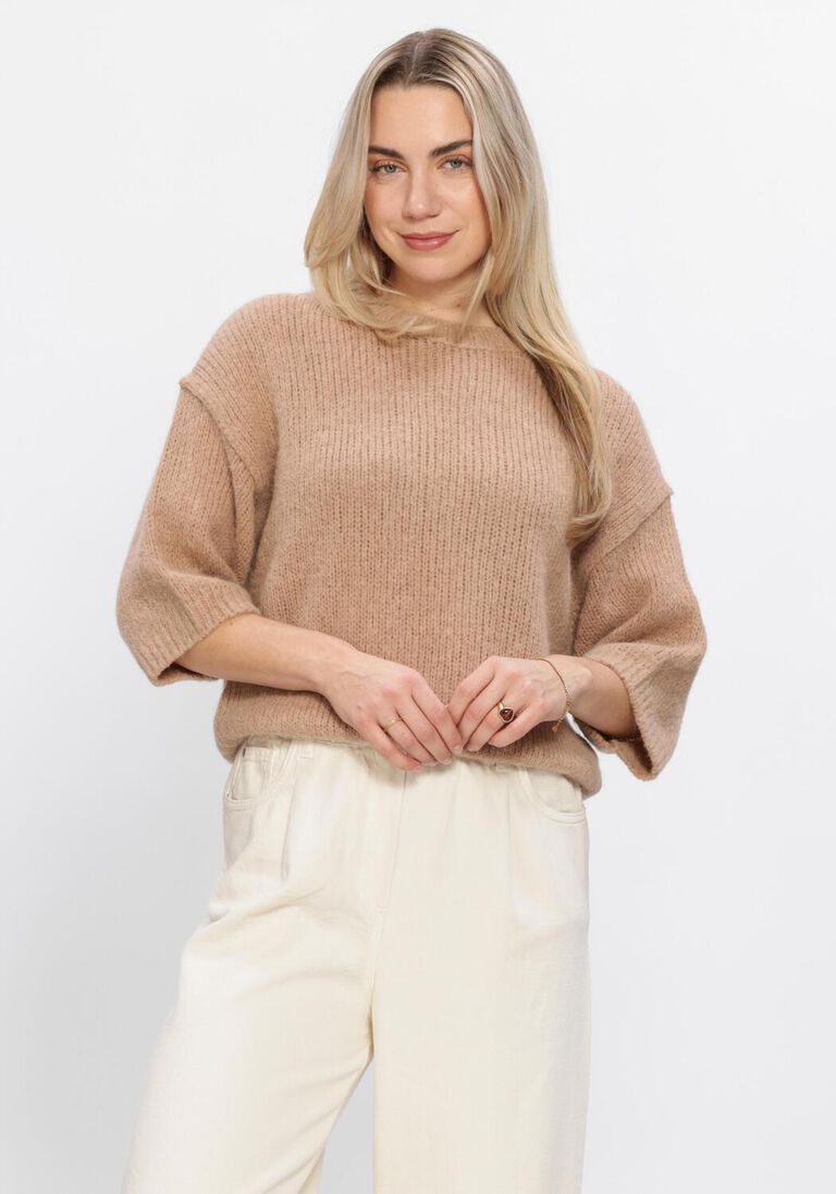 taupe knit-ted trui mell