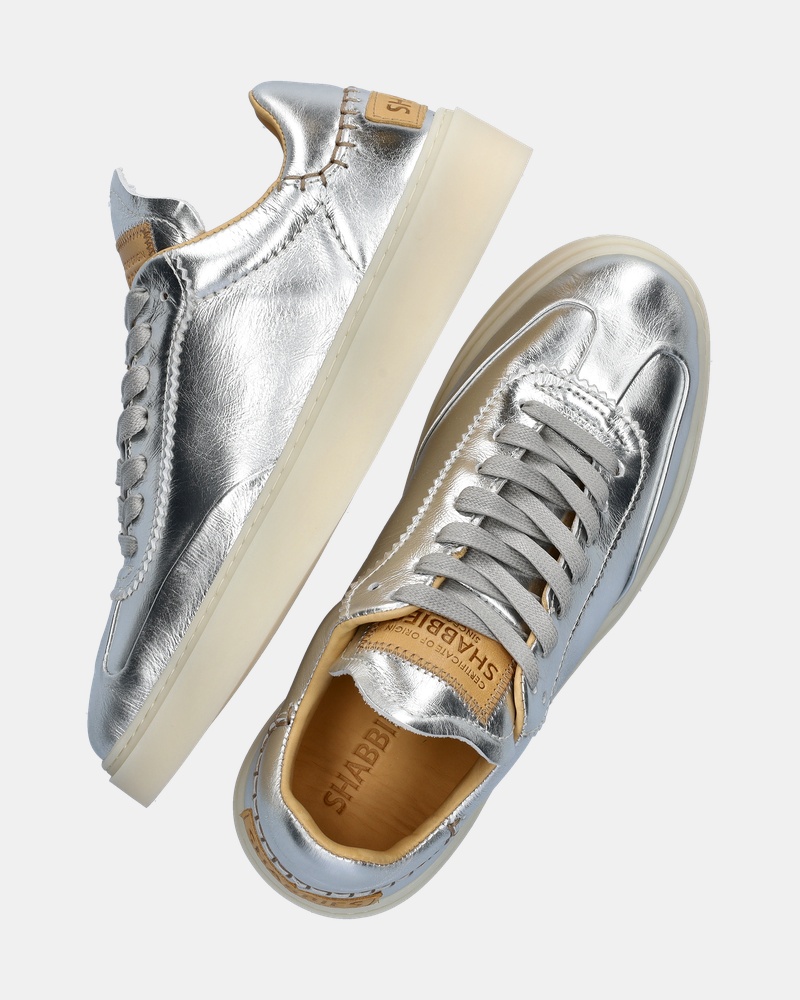 Shabbies Amsterdam Bossa Oxford Hoge sneakers  - zilver