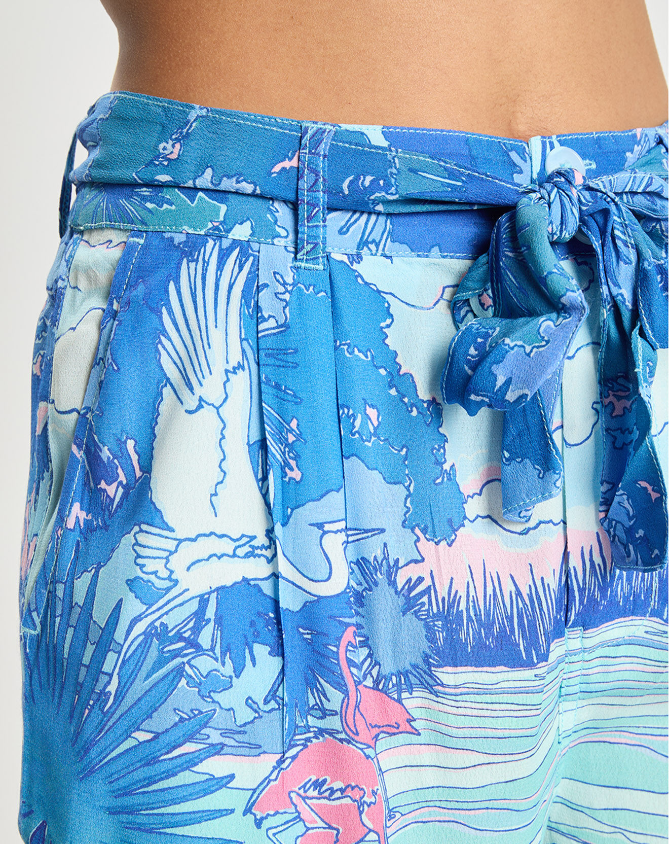 Tommy Jeans Short Fluide imprimé bleu/multicolore