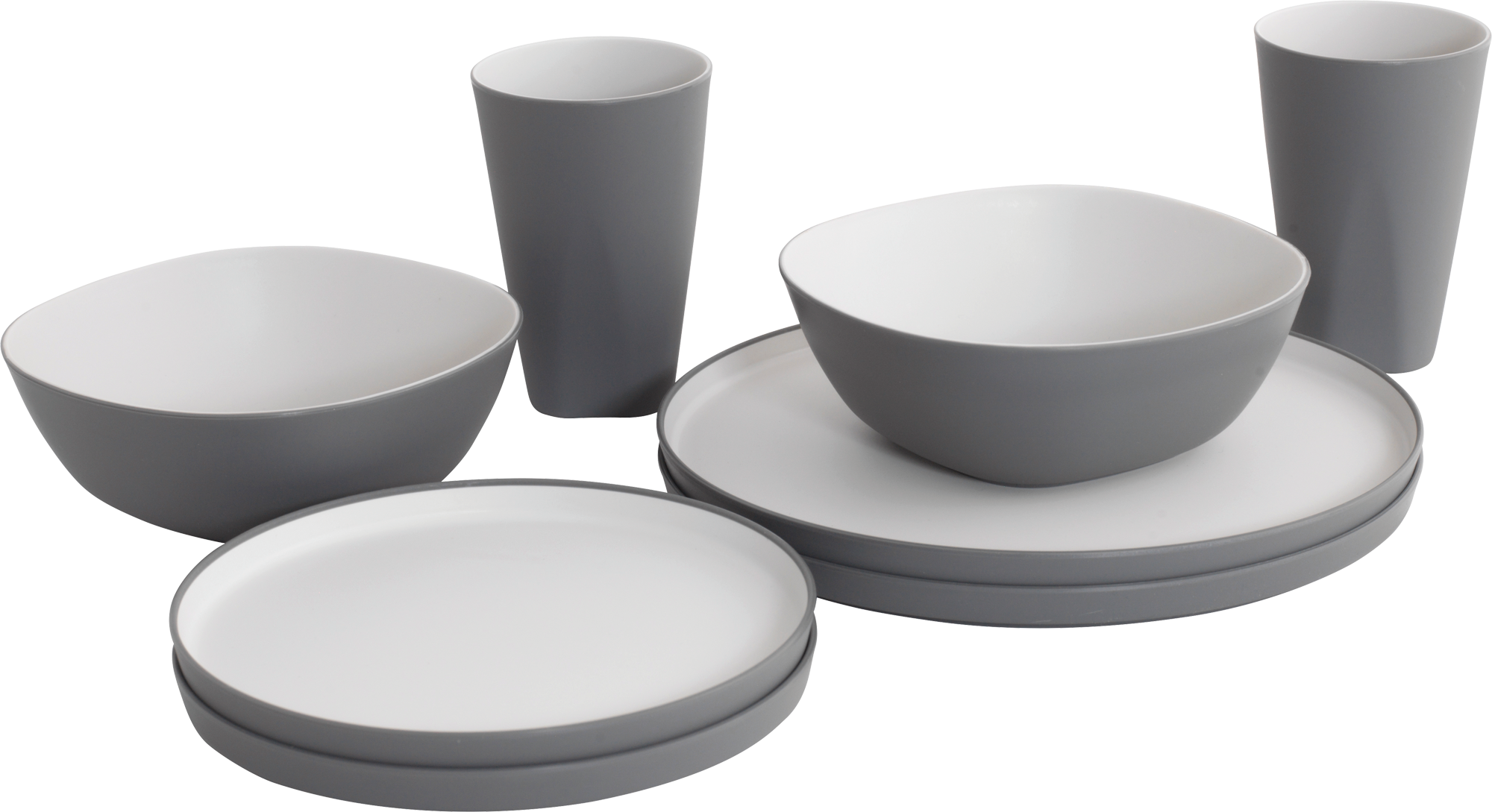 Outwell Gala 2 Personen Dinner Set 8 teilig Grey Mist