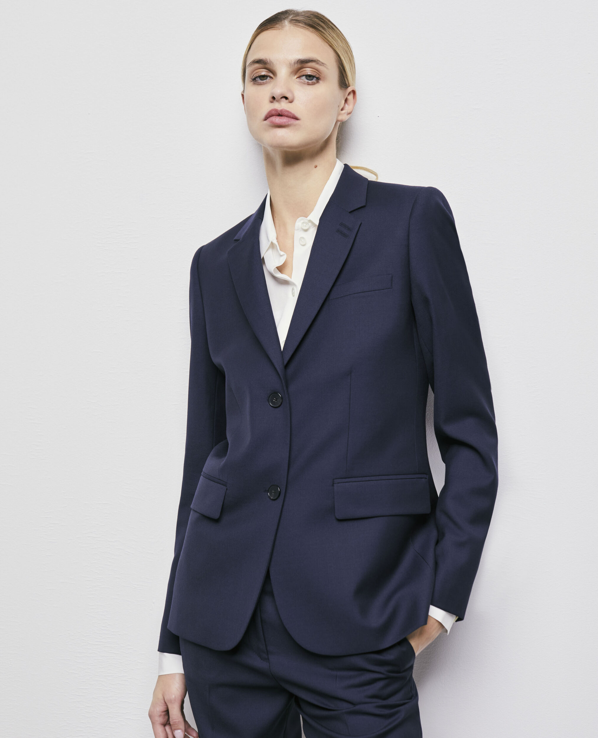 Veste de costume laine bleu marine
