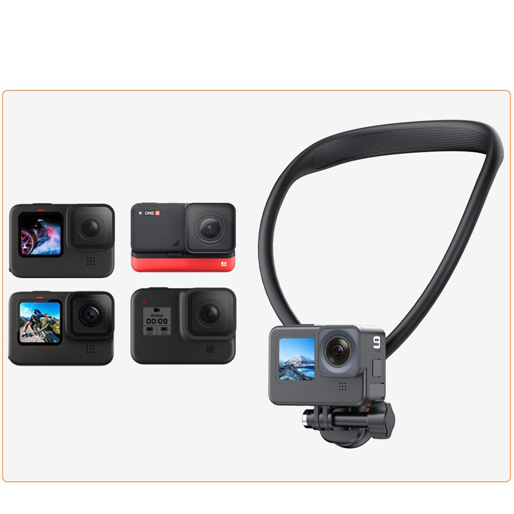 Magnetische Universal Nacken-Halterung für GoPro / Insta360 / DJI und weitere Actionkameras mit 1/4