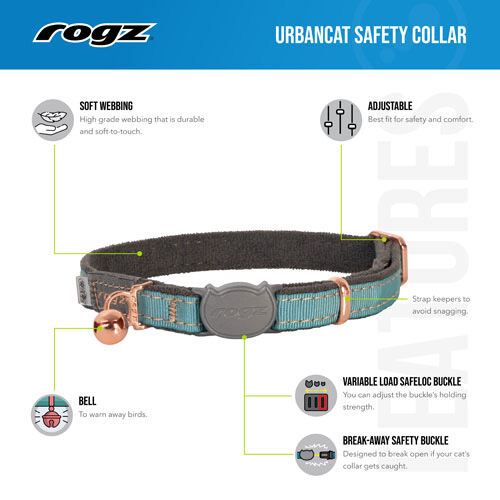 Rogz - Kattenhalsbandje - Goud - S