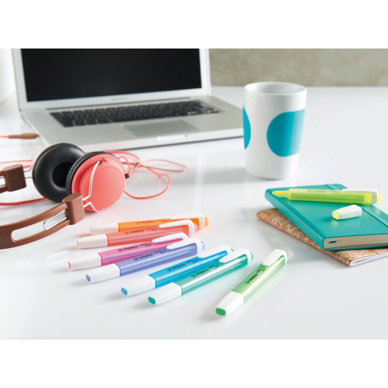 Surligneur Stabilo Swing Cool couleurs assortie Fluo - Pochette de 8