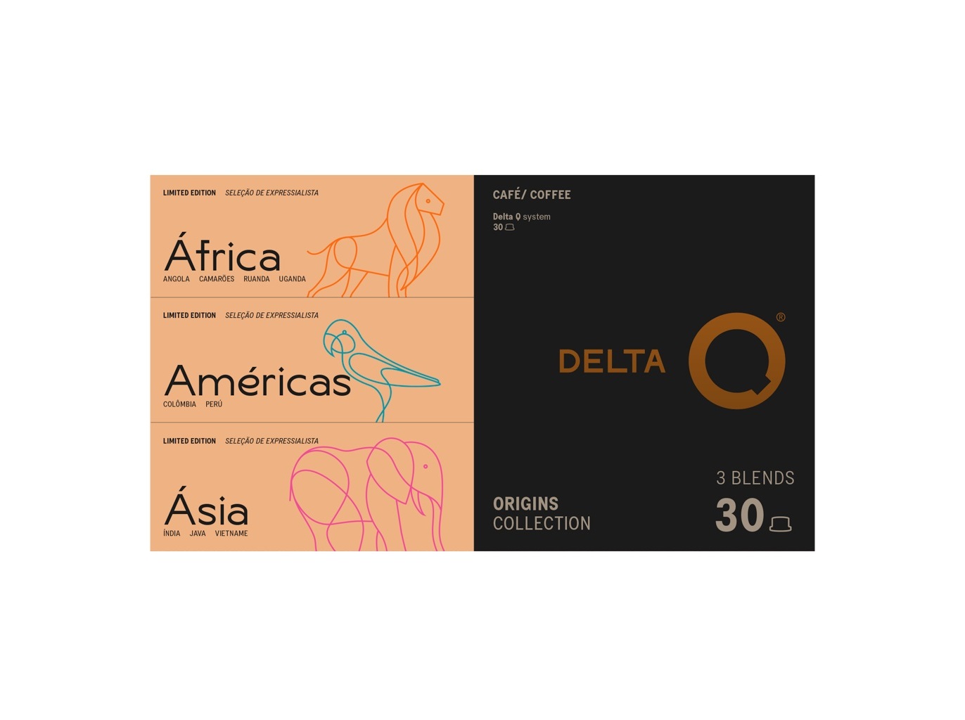 CÁPSULAS CAFÉ DELTA Q PACK ORIGENS 30 UN