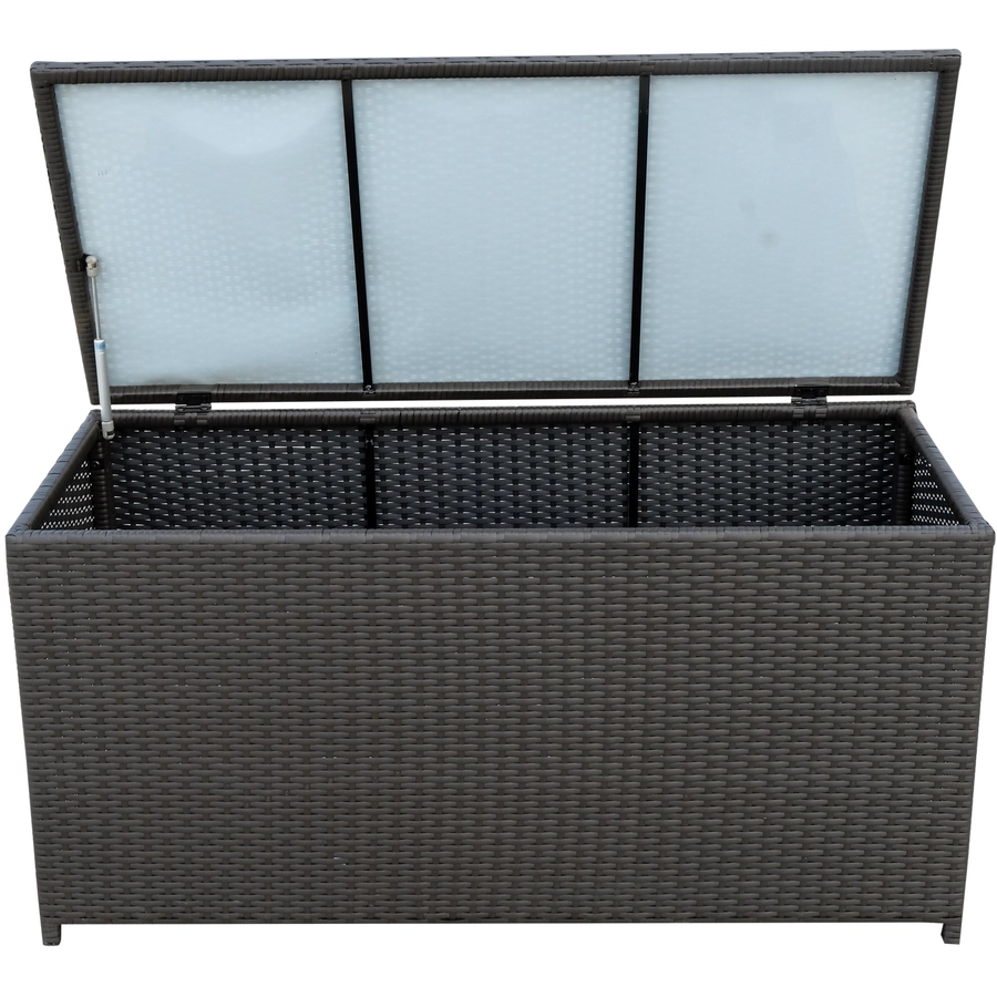 Outsunny Polyrattan Auflagenbox dunkelbraun