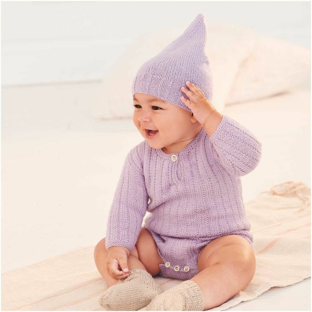 Pelote laine mérinos 100 m - lilas