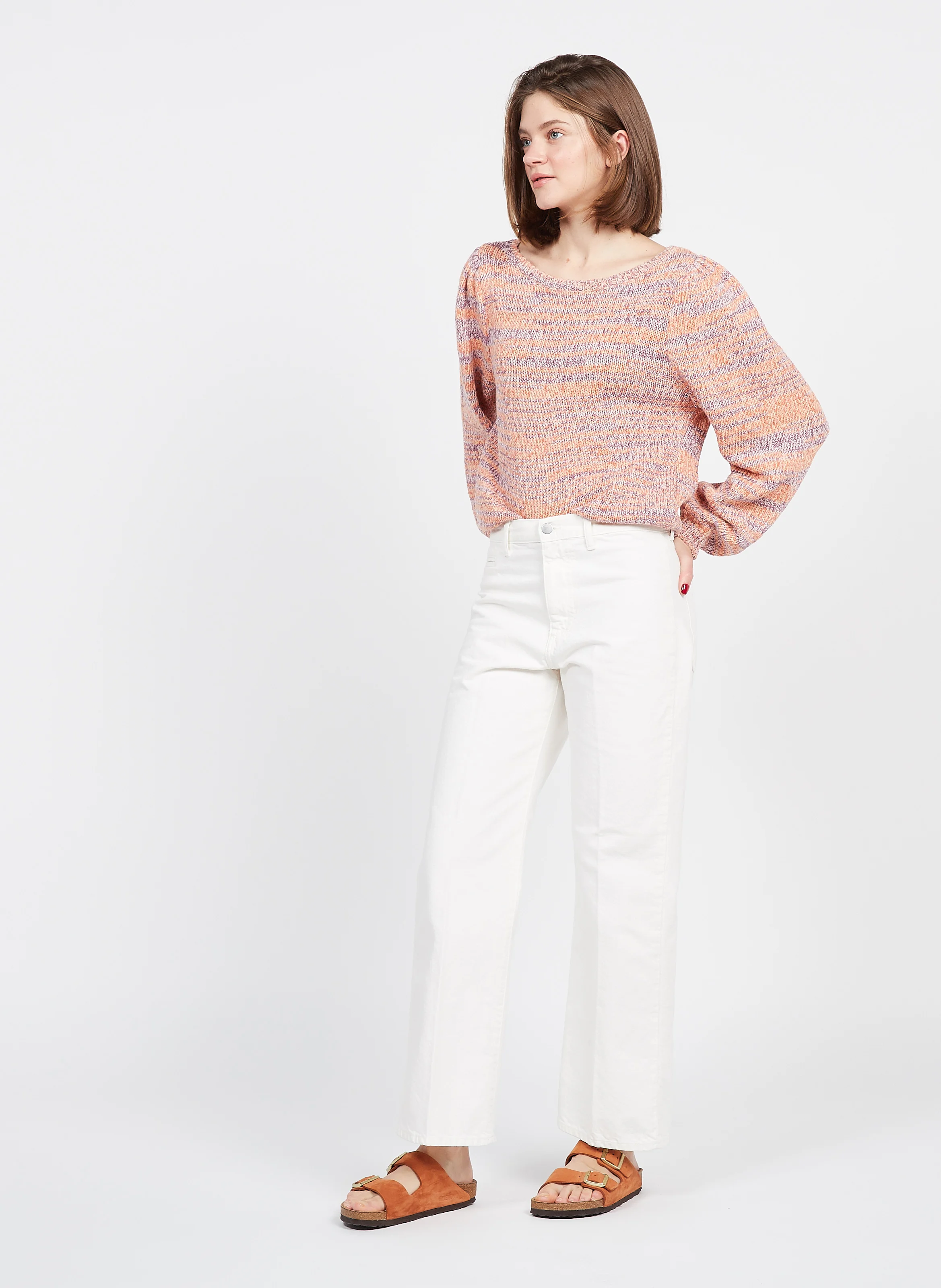 MOON - Jean droit en coton | Blanc