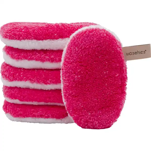 6er Set Abschminkpads pink