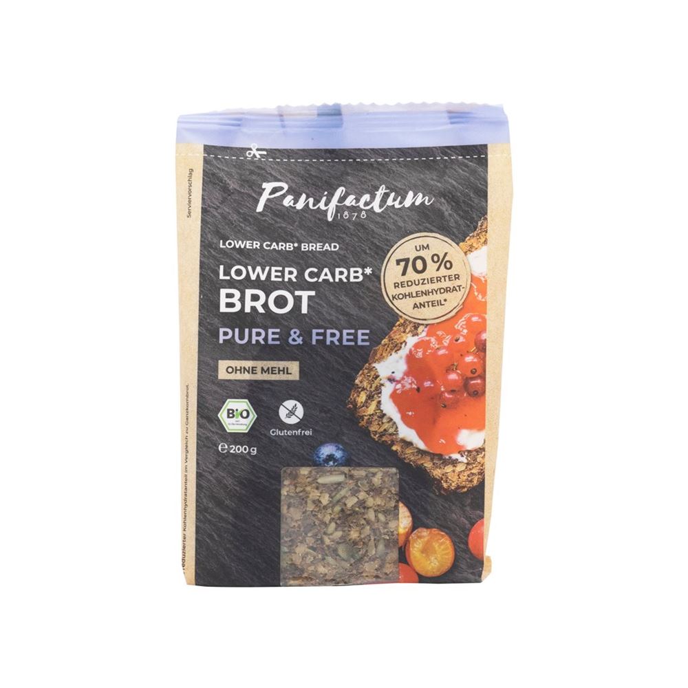 PANIFACTUM Lowcarb Brot<br>200 g, Pure & Free Bio glutenfrei