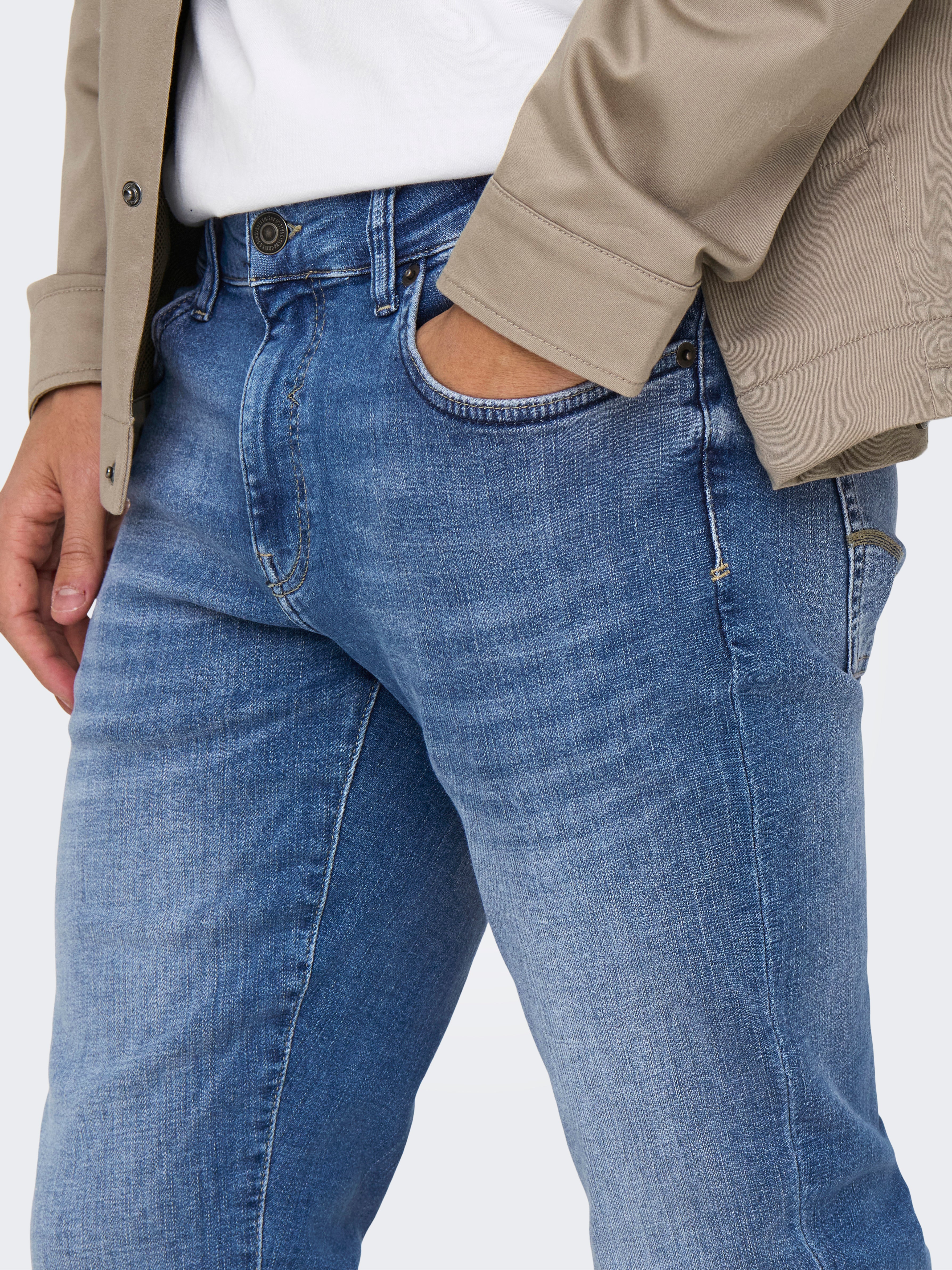 ONSLOOM Niedrige Taille Slim Fit Jeans Medium Blue Denim