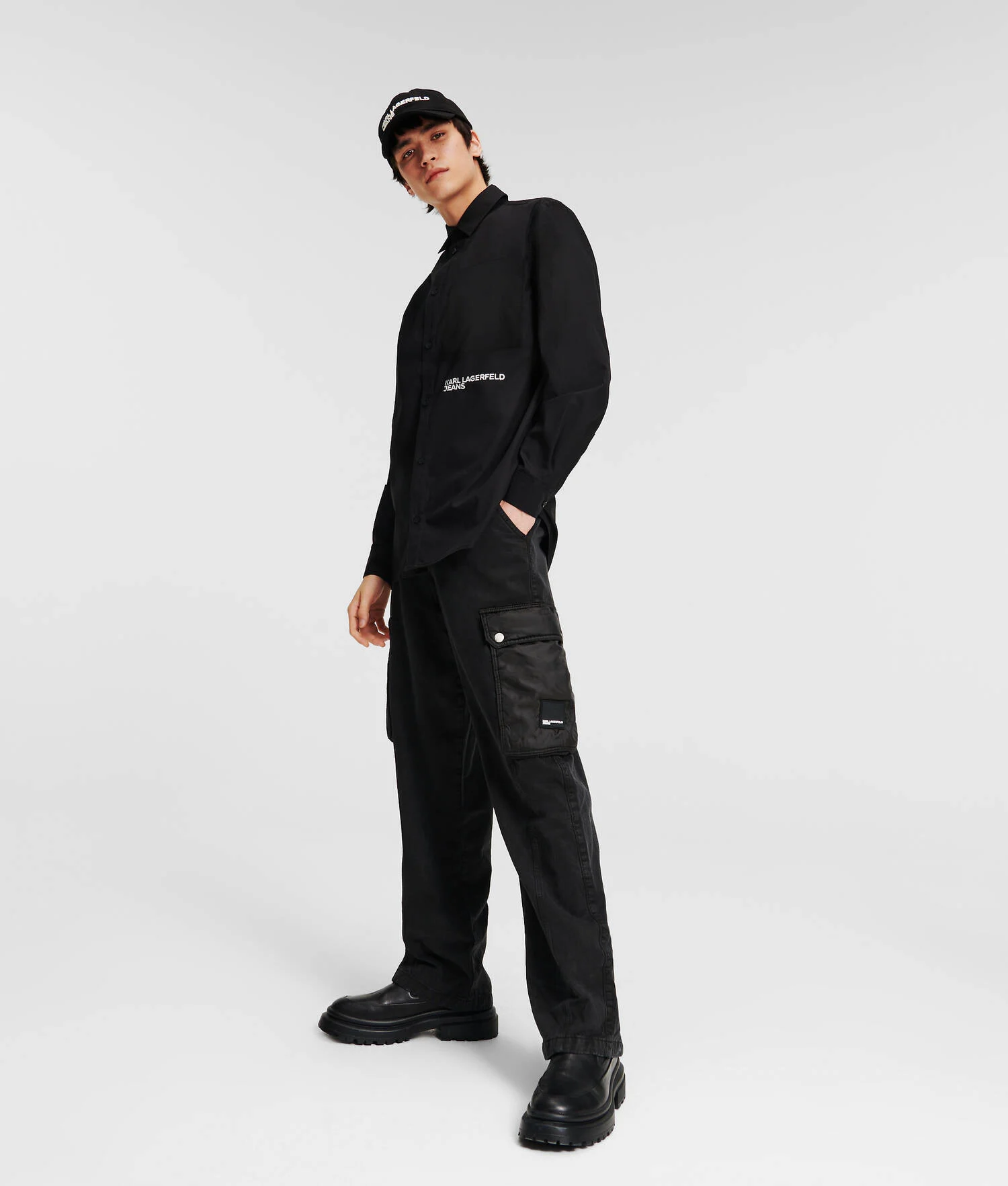 CHEMISE KLJ COUPE DROITE CLASSIQUE - Noir