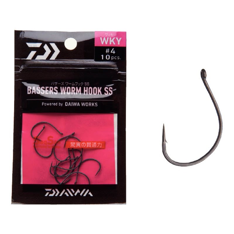 Hamecon Daiwa Bassers Worm Hook Wky - Pack