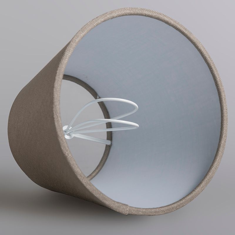 Kroonluchter crème 60 cm met taupe klemkappen - Giuseppe
