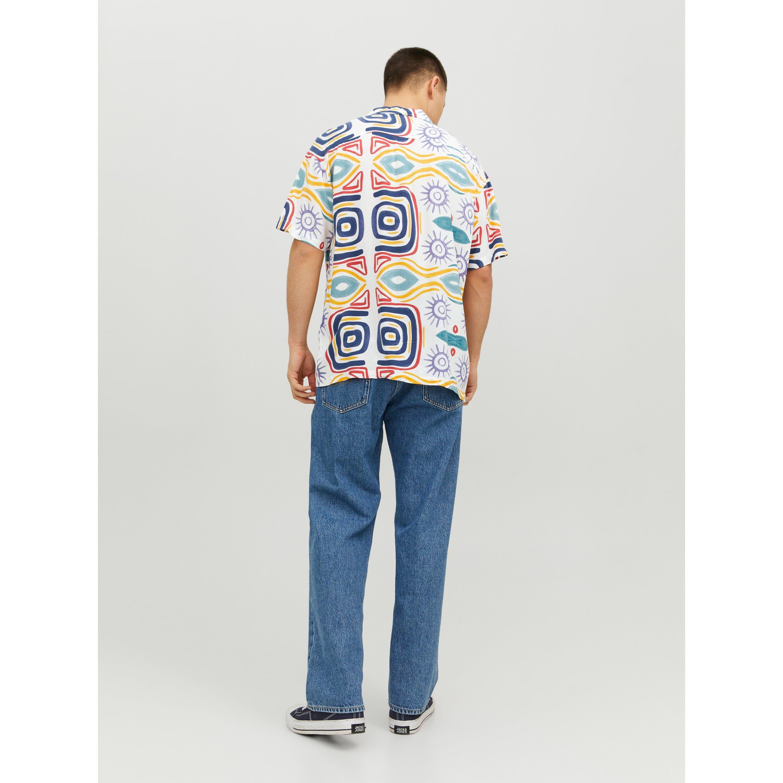 Jack and Jones JJ Mosaic Print Shirt Mens