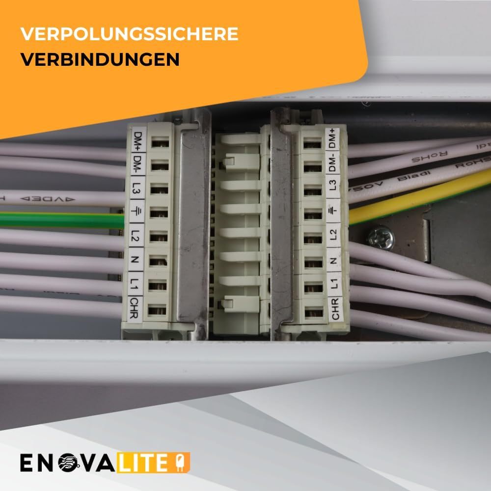 modulares LED Lichtbandsystem NOVA Schienensystem mit Abhängung - 33-58W dimmbar - 5000K Neutralweiß - 60° - 22,5m - professionelle Hallenbeleuchtung - teilbeleuchtet