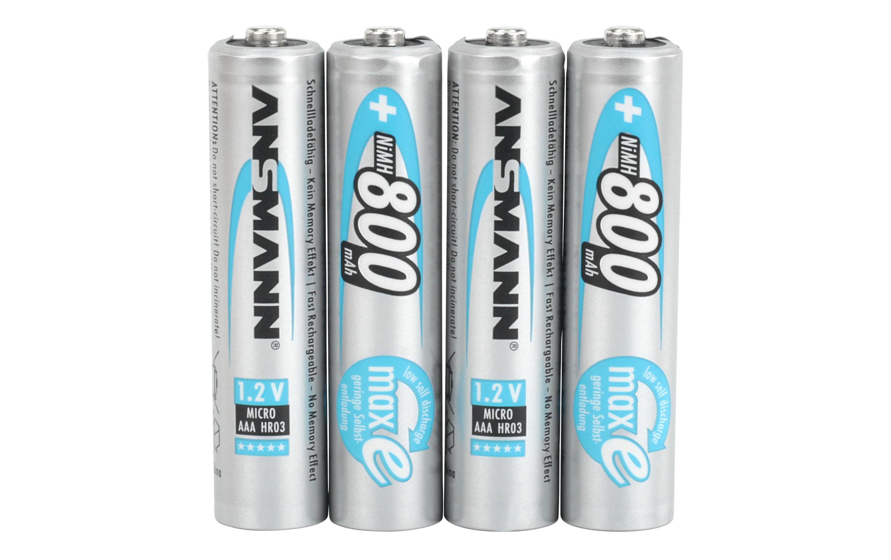 Akku Typ 800 NiMH AAA 800 800 mAh, 4 StückAAA-Akkus im 4er-Pack