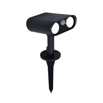 LUTEC prikspot Bingo zwart 8,2W bewegingssensor