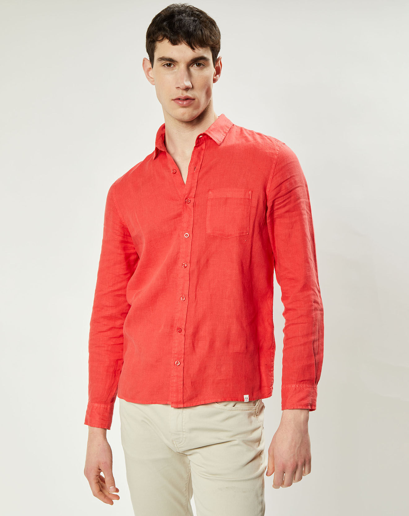 Harris Wilson Chemise regular 100% Lin Efea fraise