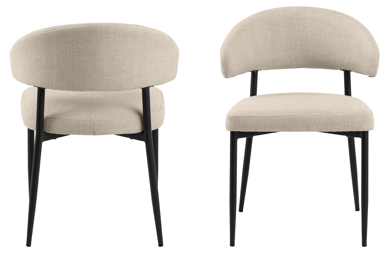 Eldor Eetkamerstoel - Set van 2 - Beige