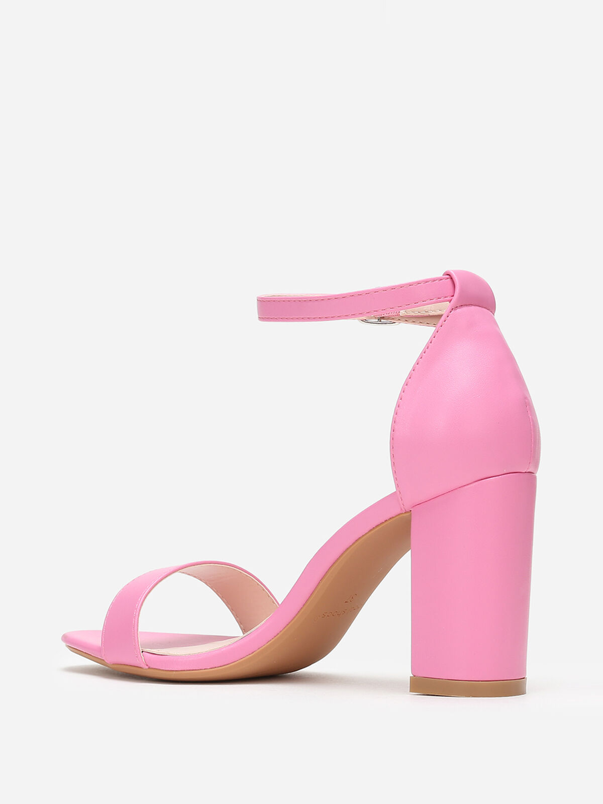 Sandales à bride et talon carrés- Fuchsia