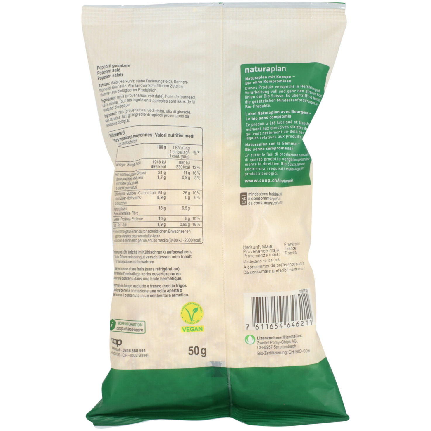 Naturaplan Bio Popcorn gesalzen