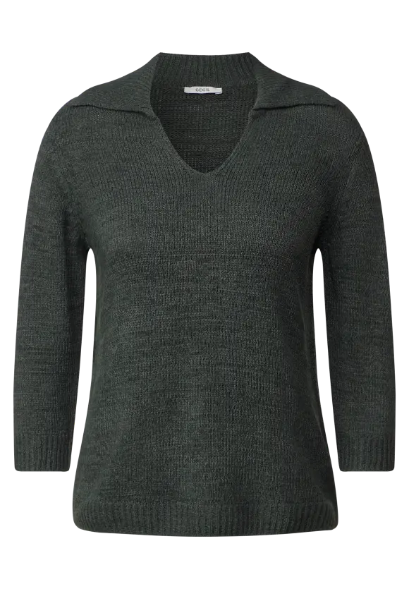Polokragen Pullover - strong khaki