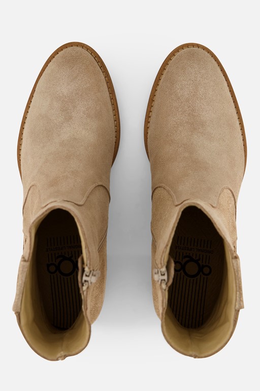 Aqa Enkellaarsjes beige Suede