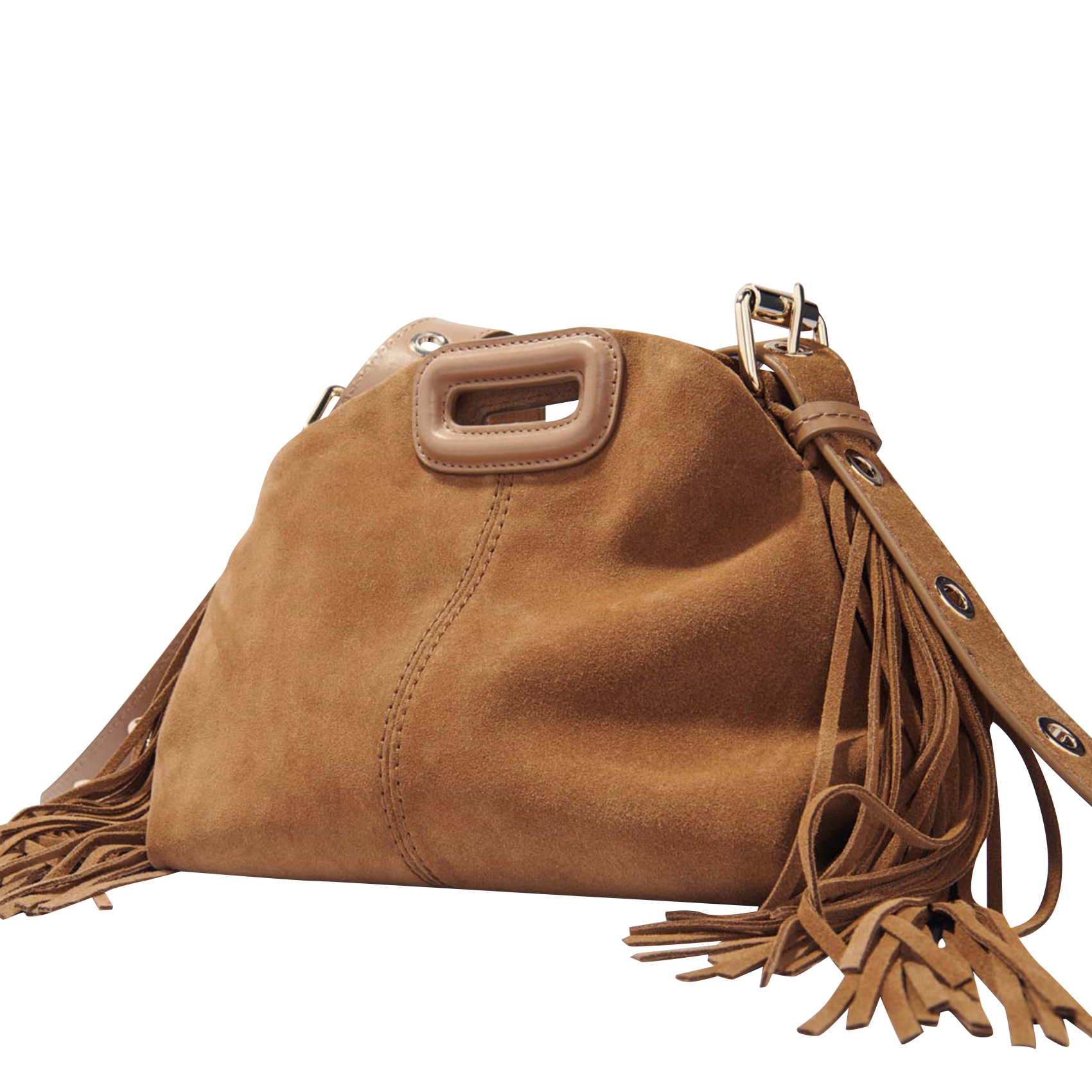 MISS M MINI - Sac bandoulière en cuir velours | Beige