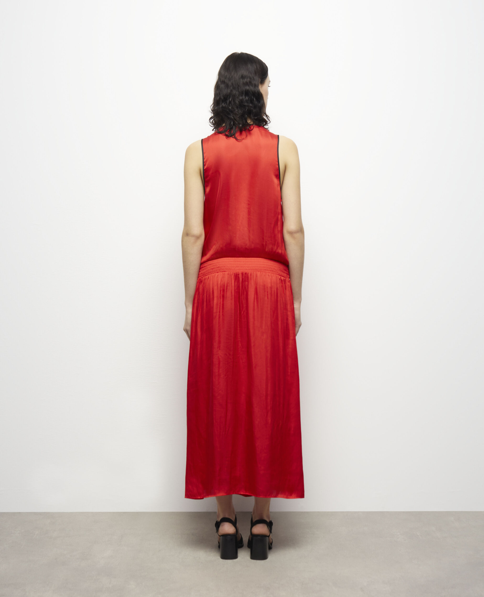 Robe longue rouge