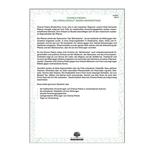 Sunday Natural Products  Chanca Piedra - Ein Urwaldkraut gegen Nierensteine