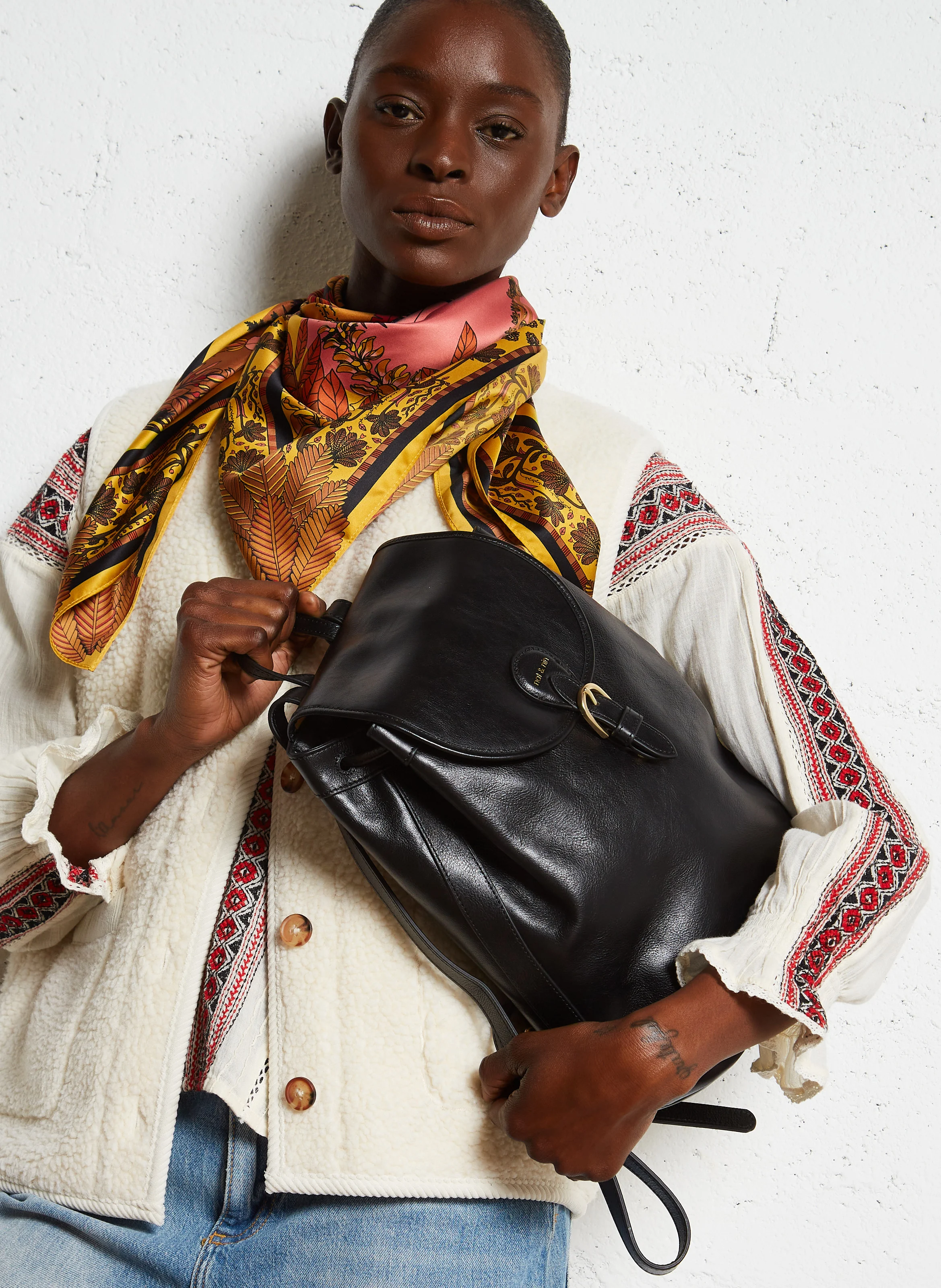 JUDE - Sac à dos en cuir | Noir