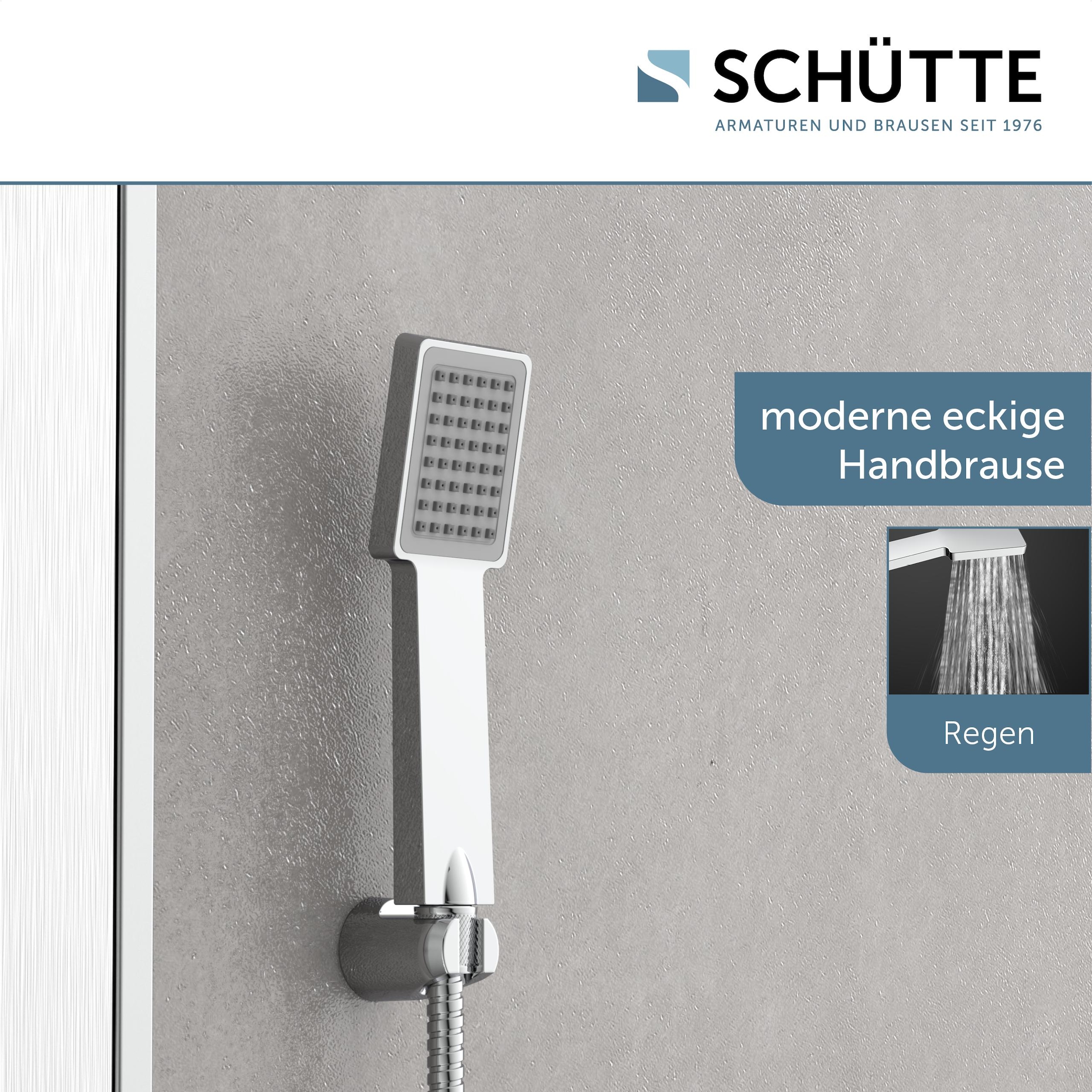 Schütte Duschsäule »TAHITI« 2 Massage-Düsen, Antikalk-Noppen, Edelstahl, Wellness-Kopfbrause