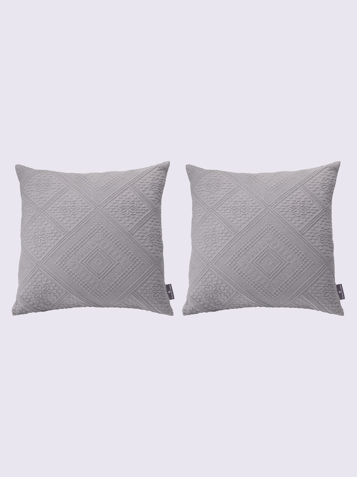 Lot de 2 housses de coussin tissées