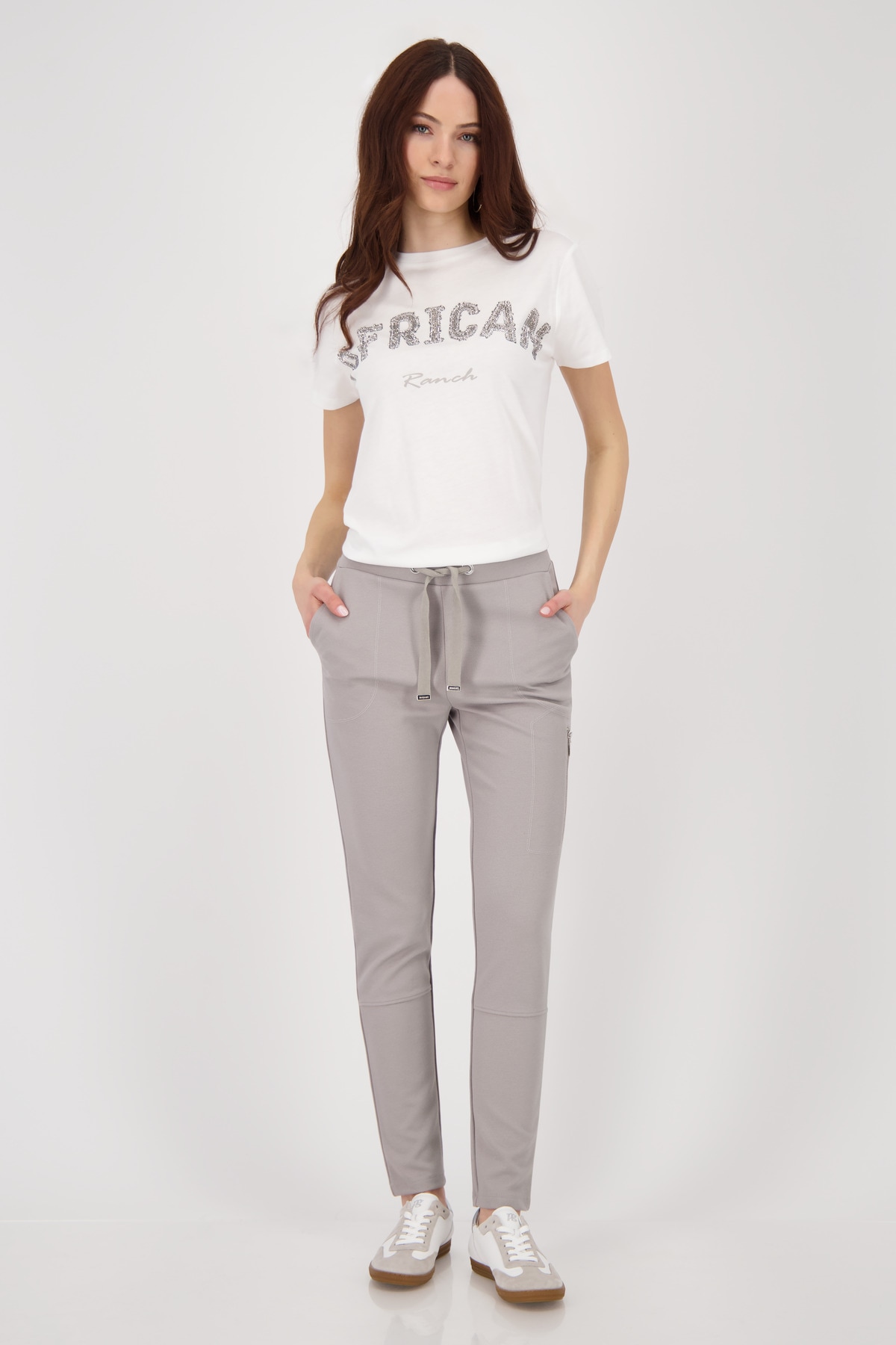 Monari Jogger Pants »Hose Basic Rippe«  mit schmaler Beinform