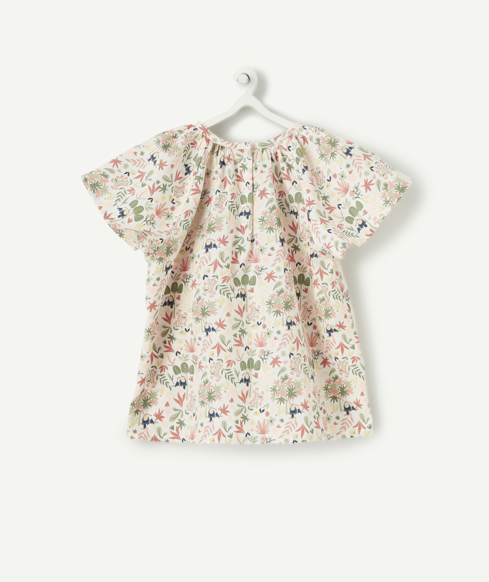 BLOUSE MANCHES COURTES BÉBÉ FILLE IMPRIMÉ FLEURI