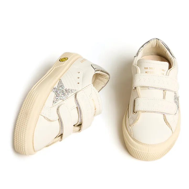 Golden Goose Baskets Scratchs May School Paillettes | Argenté
