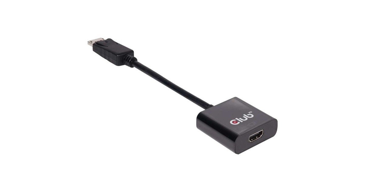 Club 3DDisplayPort 1.2 > HDMI 2.0 UHD Active Adapter  (Zwart)