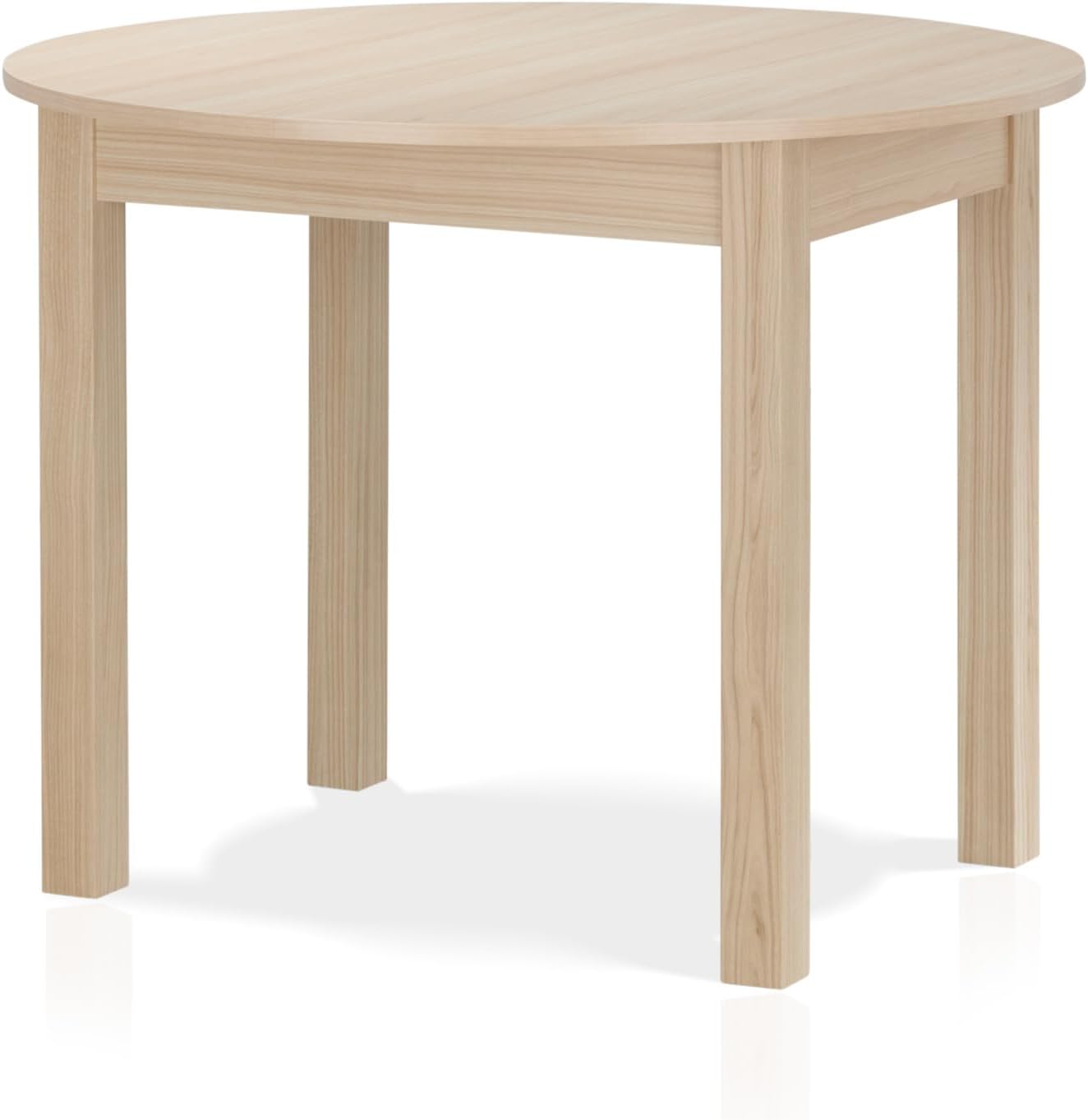 smart Esstisch Rund 100 cm Eiche, Küchentisch ausziehbar bis 140 cm, Esszimmertisch aus Holzwerkstoff inkl. erweiterbare Auszugsplatte, moderner Tisch für bis zu 6 Personen