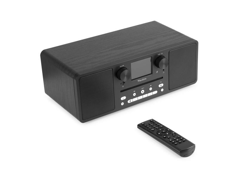 Audizio Internet Radio Naples Schwarz Digitales Musiksystem mit CD, Bluetooth, DAB - und Internetradio