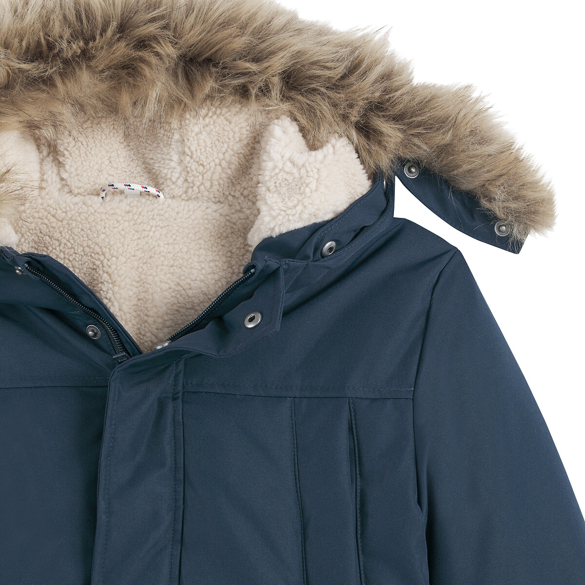 COLEÇÕES LA REDOUTE<br>Casaco quente com capuz, forrado com sherpa