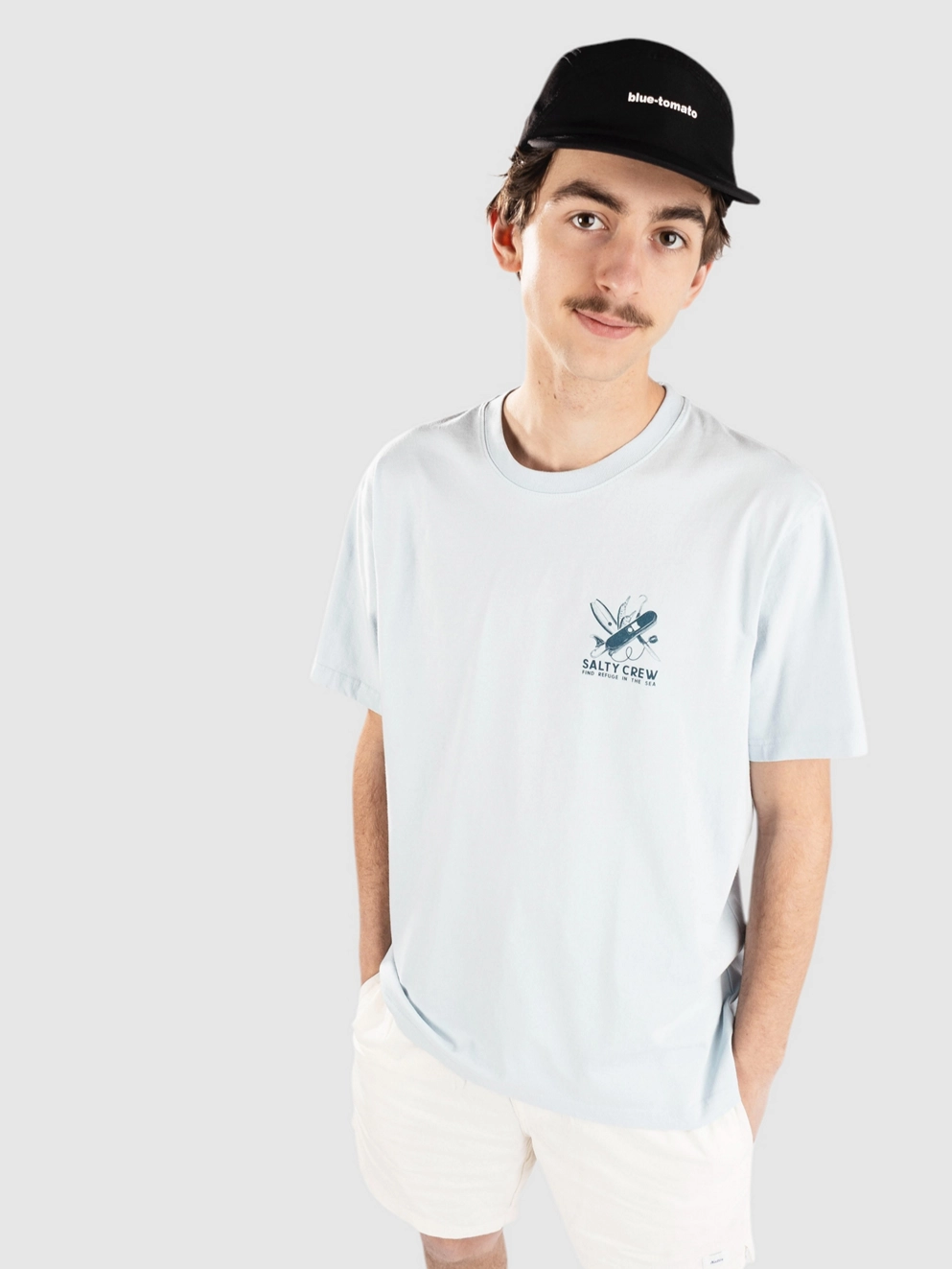 Salty Crew Pocket Knife Vintage T-Shirt blue fog